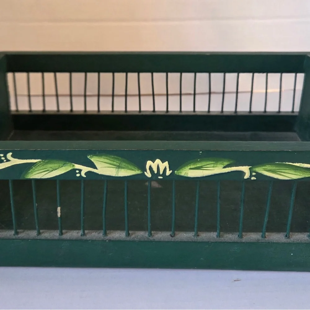 Hand painted Watermelon And Greenery Wooden Tray Folk Art
